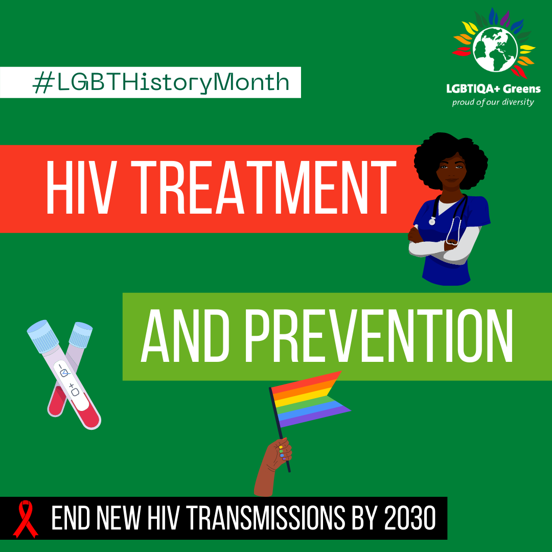 LGBT History month graphic hiv treatment and prevention