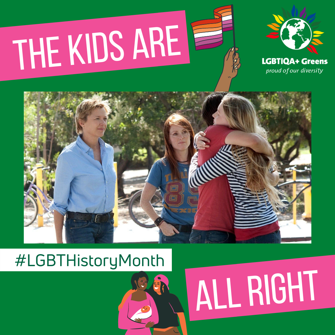 LGBT History month graphic. The kids are all right.